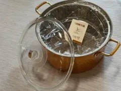新品　純銅萬代鍋 27cm 島今工業 AMOR アモーレ 蒸し器付きのサムネイル