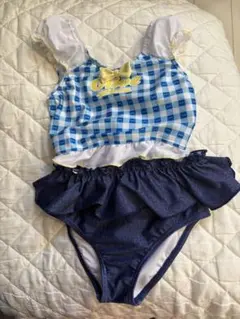 女の子用チェック柄セパレート水着 130cm