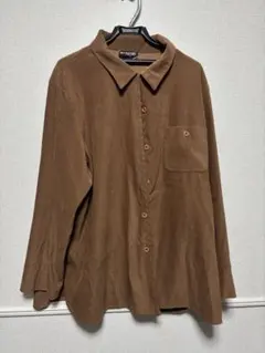 古着 スエード ブラウンシャツ iruse