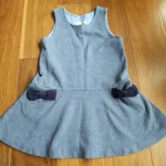 petit main グレー ジャンバースカート