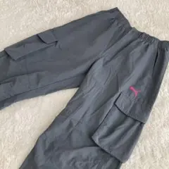 PUMAプーマ　ストレッチ　ナイロンパンツ　グレー　M