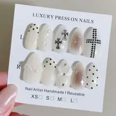 【no.13】バレエコア シズニルック ホワイトネイル