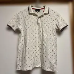 【爽やかマリン】THE SHOP TK MIXPICE ポロシャツ イカリ柄 Mのサムネイル