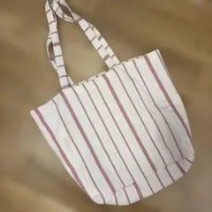 ZARA ストライプ柄 エコバッグ トートバッグのサムネイル