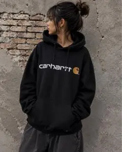 90‘s⭐️Carharttカーハート⭐️プルオーバーパーカー⭐️ブラック⭐️サイズMのサムネイル