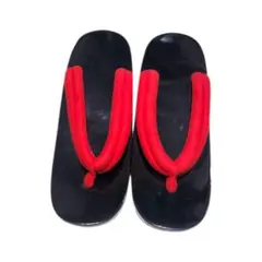 赤い鼻緒のシンプルな下駄　24センチ　新品未使用　きもの　浴衣　和服　和装