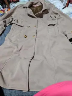 YOUSHUYUAN ベージュ ダブルブレスト ロングコート サイズ6