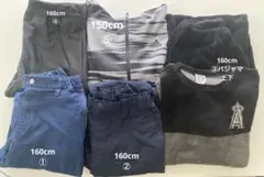 UNIQLOキッズロングパンツセット（ブラック・ネイビー・デニム）おまけ付き