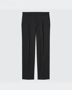 ユニクロ タックテーパードパンツ（ウルトラライト・ワイドフィット） ブラック