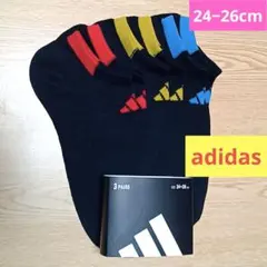 24−26cm　アディダス　adidas　メンズショート ソックス 3足のサムネイル