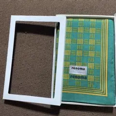 renoma PARIS ハンカチ グリーン チェック柄のサムネイル