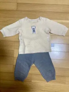 ベビーパジャマセット クマ刺繍付き