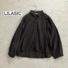 リラシク　ストライプ　シャツ　LILASIC ピンタック　ブラウス コットンのサムネイル