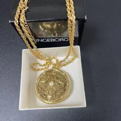 INGEBORG 大ぶりネックレス ゴールド パール装飾 美品のサムネイル