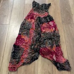 ペイズリー柄 サルエルパンツ マルチカラー