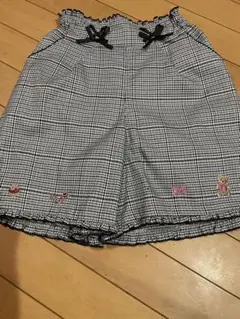 メゾピアノ　チェックキュロット　 ハーフパンツ 140