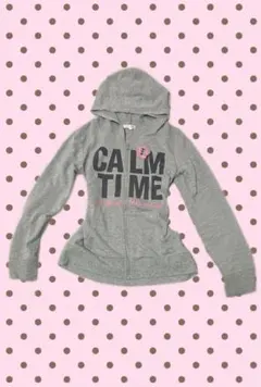 平成ギャル 平成女児 パーカー グレー Y2K フェアリーグランジ 姫ギャル