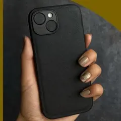 【メルカリ便】シンプルPUレザー　iPhone15対応　ブラック
