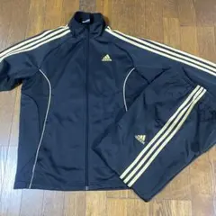 adidas climaliteジャージ 上下セット ブラック ゴールド