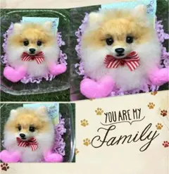 あき様 犬 羊毛フェルトストラップ