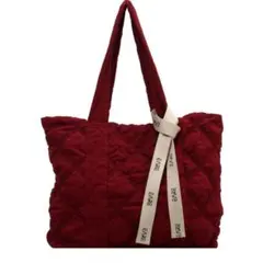 鞄 キルティング トートバッグ 赤レディース ショルダー 人気 軽量 大容量a4