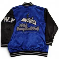 ワイルドファングバッドウルフ スカジャン スタジャン サテン Y2K アーカイブ