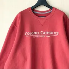 ラッセルアスレチック　スウェット　カレッジ系ロゴ　赤　V字　XL 雰囲気good