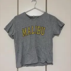 MALIBU ロゴプリント 半袖Tシャツ グレー