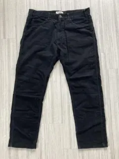 コーディロイ　ストレートパンツ　ブラックＬサイズ