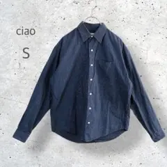 【ciao】　レギュラーカラー　スモールチェック　長袖シャツ　日本製　ワイシャツのサムネイル