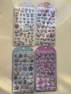 サンリオ　COTTON PUFFYシール　ハピダンブイ　キティ　スヌーピー