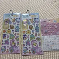 平成はっぴーフォン　サンリオキャラクター ステッカー 2枚セット&タイルシール