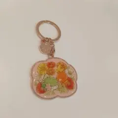 ポケモン アチャモ シェイミー キーホルダー 花柄