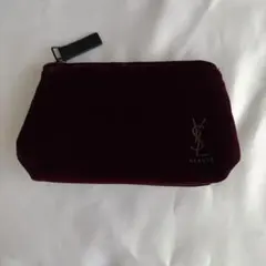 YSL BEAUTE ベロア調 ポーチ ボルドーのサムネイル