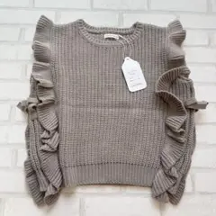 新品　ニット　ベスト　モカ
