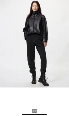 UNIQLO ユニクロ ヒートテック ボア スウェット パンツ 丈長め 黒 M