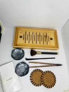 竹製茶器トレイ 陶器茶碗 中国茶器セット