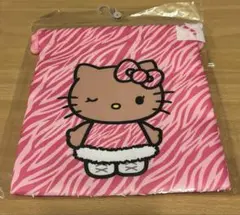 미사용 ☆ハローキティ☆巾着☆S☆ピンク☆ゼブラ柄☆ギャルキティ☆アベイル