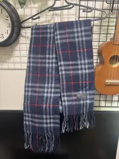 Burberry's チェック柄マフラー ネイビー