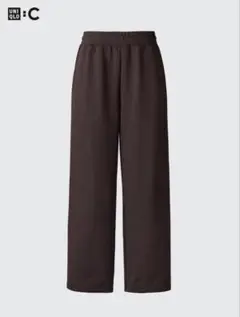 UNIQLO:C スウェットワイドパンツ L ダークブラウン　廃盤