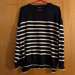 RagOut ストライプ 長袖ニットセーター 薄手ニット