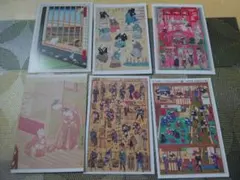 江戸にゃんこ　「浮世絵ネコづくし」大田記念美術館　ポストカード６枚セット