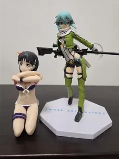 ​【2体セット】ソードアート・オンライン フィギュア シノン 直葉 水着 SAO