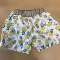 【美品】ベビー水着 パイナップル柄 80