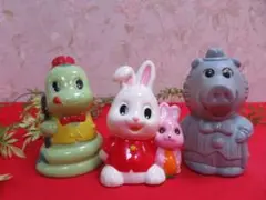 6ee3000 ノベルティ貯金箱3個セット ＪＡグリーン大阪/滋賀伊吹のサムネイル