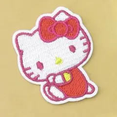 ハローキティ 刺繍 アイロン ワッペン アップリケ サンリオ キャラ 4039