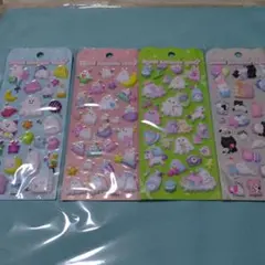 アニマルぷくぷくキャンディシール 4枚セット