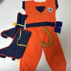 キャラクター衣装 ドラゴンボール　尻尾付き オレンジ ネイビー　120cm