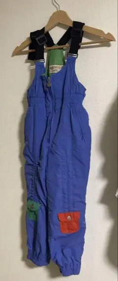 H-KIDS SKI CLUB オーバーオール　　スキーウェア　ブルー