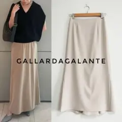 美品 GALLARDAGALANTE キュプラジャージースカート ライトベージュ